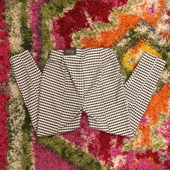 Gingham stretch pants, XS - Picture 2 of 8